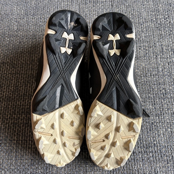 ⚾️ Under Armour Black & White Leadoff RM Baseball Cleats – Youth Size 5.5Y ⚾️ - Picture 8 of 10